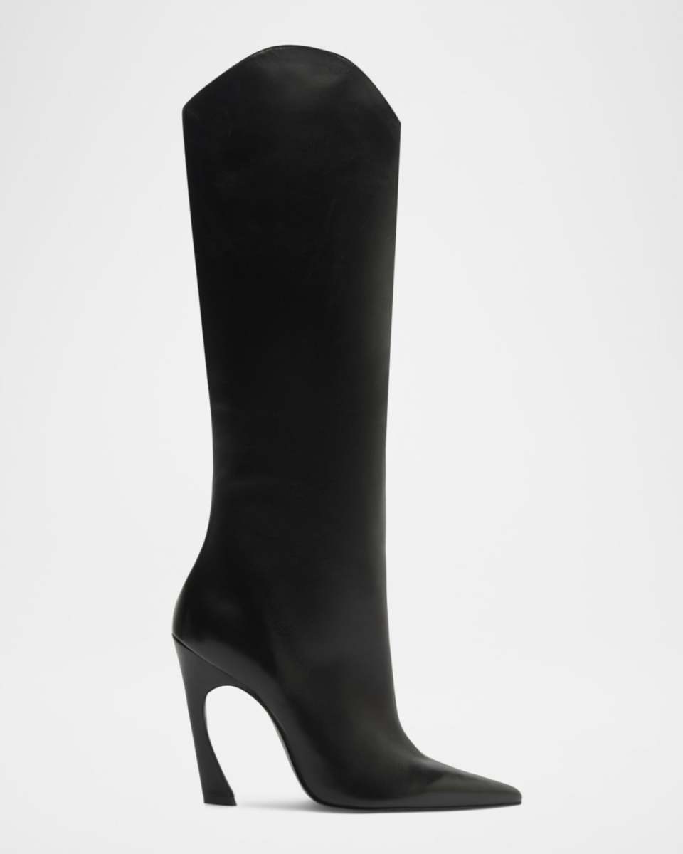 Maryann Up Leather Curve Tall Boots